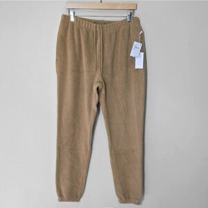 Good American Boyfriend Sherpa Fleece Sweatpants Size Large Cozy Loungewear NWT